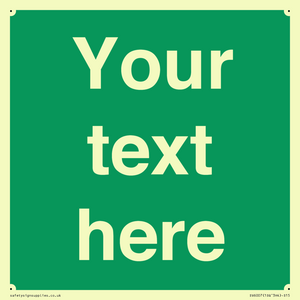 Custom Safe Condition: Blank (green) sign